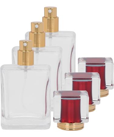 Verdant Touch Perfume Bottle Glass Perfume Bottle 50ml Refillable Atomizer Dispenser Liquid Makeup Container Red - Buy Online on SooperMarket.com