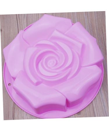 HOMSFOU 3pcs Rose Cake Mold Silicone Flower Cake Pan Homemade Soap Molds Birthday Cake Mold Silicone Muffin Cup Silicone Pie Baking Pan Baking Tiramisu Pan Mini Bread Pan Silica Gel 24X24X5CMx3pcs - Buy Online on SooperMarket.com
