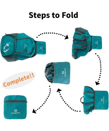 FENGDONG 35L Waterproof Packable Travel Backpack for Men and Women - Lightweight and Foldable Daypack (A3-Green-Upgrade) - Buy Online on SooperMarket.com