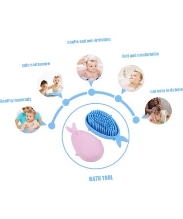 Silicone Scrubber Shower Brush Set for Kids and Adults - Gentle Scalp and Body Cleansing Tool for Babies, Infants, and Hairdressing - Perfect Gift for Newborns - KOMBIUDA - Buy Online on SooperMarket.com