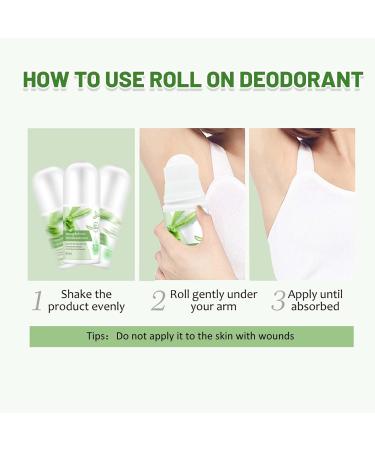 Aloe Vera Deodorant & Vitamin E Deodorant Womens Roll-On Aloe Vera Deodorant Stick Effective Protection Refreshing Antiperspirant Dew Beads-Moving Deodorant Body Lotion Deodorant For Women - Buy Online on SooperMarket.com