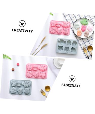 MAGICLULU 10 Pcs Baking Cake Mold Chocolate Mold Candy Chocolate Owl Soap Molds Silicone Mold Silicone Soap Animal Cookie Silicone Baking Mold Owl Candy Molds to Bake Silica Gel Tool 19.9x13.8cmx5pcs Pinkx5pcs - Buy Online on SooperMarket.com
