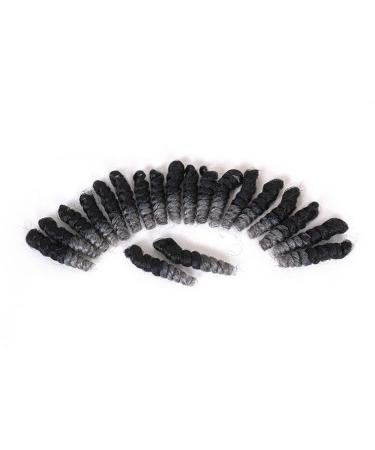 3 Packs Eunice Hair Saniya Curl Ombre Braids - 20 Inch Bouncy Synthetic Crochet Hair (1B Gray) - Free Hook Included - Buy Online on SooperMarket.com