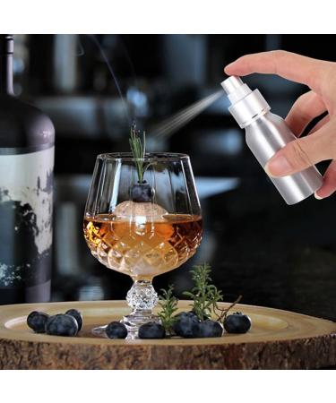 HOLIDYOYO Cocktail Sprayer 80ml Metal Martini Bar Mister Vermouth Spray Bottle Perfume Refillable Sprayer Liquid Pump Vials for Bartender Bar Kitchen 10.60X3.60X3.60CM Silver - Buy Online on SooperMarket.com