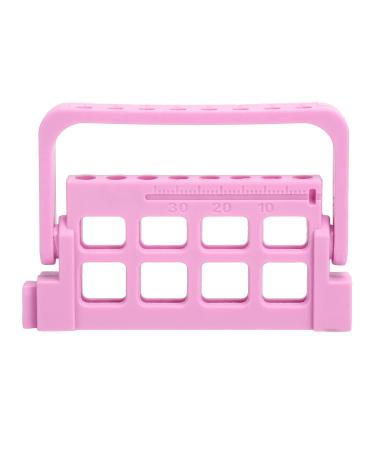 8 Holes File Holder Endodontic File Dental Bur Stand Dental Accessories Endodontic File holder File Stand Plastic File Holder (purpel)