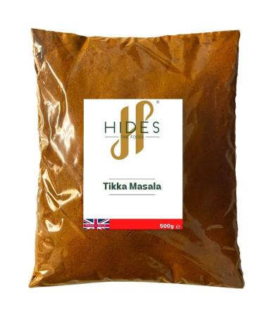 Hides Fine Foods - Tikka Masala Powder 500g - GMO Free - Suitable for Vegetarians - South Asian Origin - British Cuisine - Curry - Takeaway - Fakeaway
