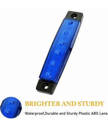 10Pcs Blue LED Boat Interior Lights | Marine Courtesy Lighting for Fishing Pontoon Kayak Yacht Sailboat | Waterproof Deck Transom Cockpit Navigation Strip - Buy Online on SooperMarket.com