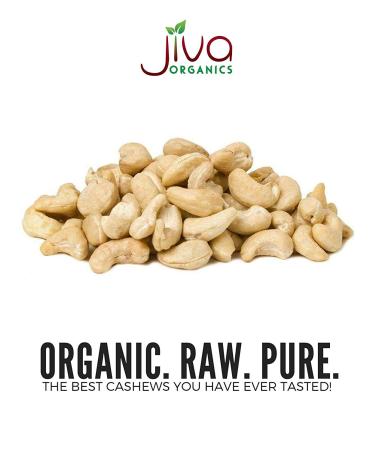 Jiva Organics Raw Organic Cashews - 2lb Bag (Whole) | Pack of 1 - Buy Online on SooperMarket.com