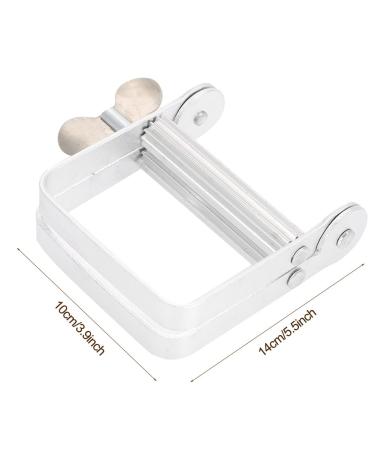 Plastic Material Durable Rolling Tube Toothpaste Squeezer Rotate Toothpaste Dispenser Accurant and Ease Silver for Home Use Bathroom