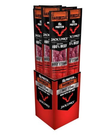 Jack Link’s Premium Cuts Beef Steak BBQ Recipe Great Protein Snack with 16g of Protein and 13g of Carbs per Serving Made with Premium Beef 2 Ounce (Pack of 12)
