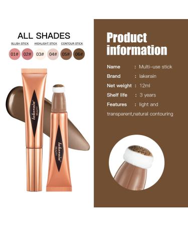 Silky Cream Contour Stick | Liquid Face Concealer & Contouring Wand | Easy to Blend Multi Functional Makeup Stick - Buy Online on SooperMarket.com