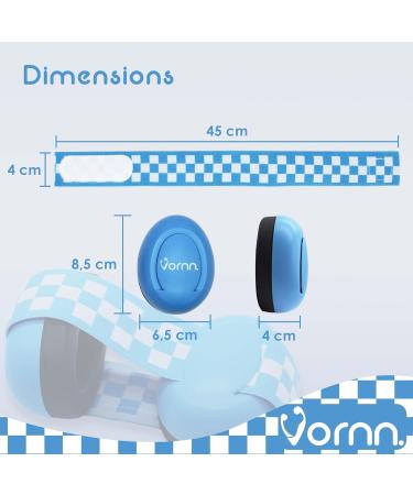 VORNN Silent Baby Ear Defenders - Noise Reduction Earmuffs for Kids 0-36 months - Adjustable Headband - UK Design (Blue) - Buy Online on SooperMarket.com