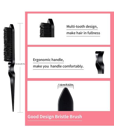 Hair Styling Comb Wax Sticker Set with Edge Brush for Women - 5pcs - Buy Online on SooperMarket.com