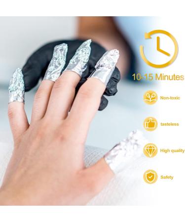 Sularpek 100 Pcs Foil Nail Wraps with Pre-attached Cotton Pads - Nail Foil Aluminium Remover for Gel Nails - Manicure and Pedicure Nail Art Cleaner - Buy Online on SooperMarket.com