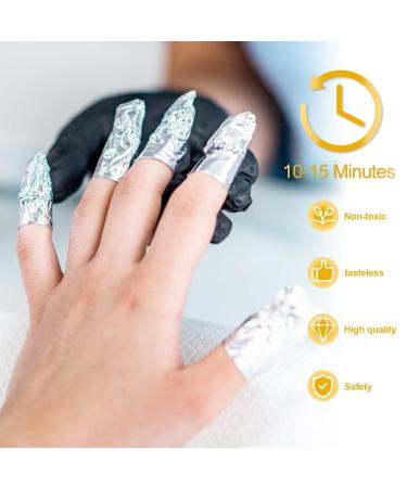 Sularpek 100 Pcs Foil Nail Wraps for Acrylic/UV/Gel Polish Removal - Lint Free Pads Included - Buy Online on SooperMarket.com