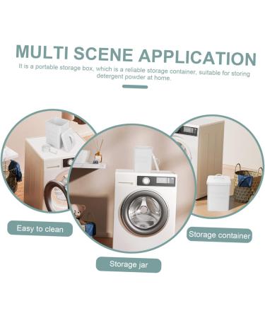1 Set Washing Storage Bucket Laundry Laundry Dispenser Organizer Bucket 23X15.5CM White - Buy Online on SooperMarket.com