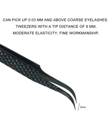 DASSEN Lashes Extension Tweezers Isolations tweezer Volume Lashes Tweezers Precision Slanted Straight Tip for Isolation Classic Lash Extensions Pointed Lash Tweezers for Eyelash Extensions (Black2-1) - Buy Online on SooperMarket.com