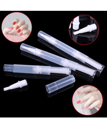 12Pcs 3ml Empty Nail Oil Pens with Brush Tip for Lip Gloss and Eyelash Growth - Transparent Twist Pens for Precise Application (12PCS) - Buy Online on SooperMarket.com