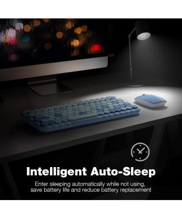 MOFII Colorful Computer Wireless Keyboard and Mouse - Mini Blue - Buy Online on SooperMarket.com