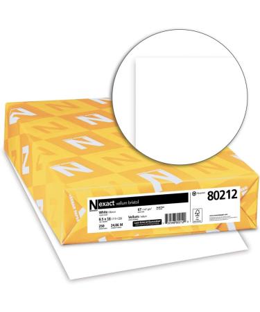 Wausau Exact Vellum Bristol Cardstock  250 Sheets  White  94 Brightness  67 lb  8.5 x 14 Inches 8.5 x 14 Inches Vellum - Buy Online on SooperMarket.com
