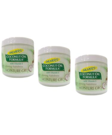 3x Palmers Palmer's Coconut Oil Formula Moisture Gro Shining Hairdress 150g (total - 450g)