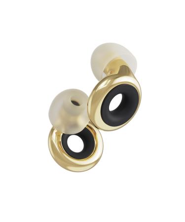Loop experience plus earplugs - high fidelity hearing protection for musicians DJs drummer festivals and concerts - 18dB noise reduction - earplugs with extra accessories - gold