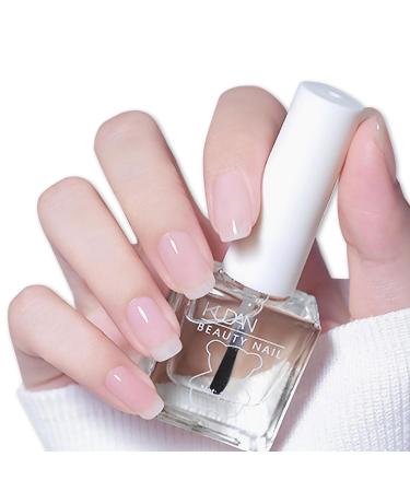 Clear Nail Polish - 2 in 1 Nail Varnish Quick Dry Top Coat & Base Coat Nail Polish Glossy Finish & Long Lasting Nail Coat Non-Toxic Water Based Natural Nail Varnish 01 ClearTopCoat