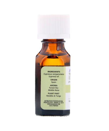 Aura Cacia 100% Pure Cypress Essential Oil - 0.5 fl oz (15 ml) for Aromatherapy - Buy Online on SooperMarket.com