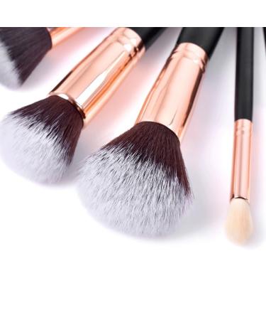 20-Piece Black Makeup Brush Set - Professional Beauty Tools for Foundation Eyeshadow & Powder | Perfect for Flawless Makeup Application - Buy Online on SooperMarket.com
