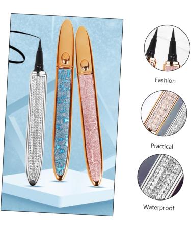 FOYTOKI 2Pcs rose gold plated Self-adhesive Eyeliners Waterproof Liquid Eyeliner 1 count (Pack of 1) Assorted Color - Buy Online on SooperMarket.com