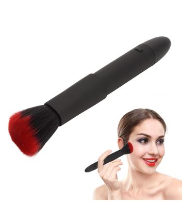 Rechargeable Electric Makeup Brush Multifunctional Brush with 10 Adjustable Gears Skin Friendly Makeup Brush with Rich Brush Hair and Fine Peaks Waterproof Blush Brush for Home Salon