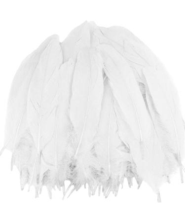 HaiMay 200 Pieces White Feathers for Craft Wedding Home Party Decorations  6-8 Inches Goose Feathers White Craft Feathers White 200 Pieces