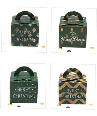 KOMBIUDA 12pcs Boxes Christmas Candy Gift Treat Bags Mini Christmas Paper Boxes Christmas Cookie Boxes Xmas Gift Boxes Christmas Boxes for Presents Christms Gift Boxes Biscuit Container 1 count (Pack of 1) Green - Buy Online on SooperMarket.com