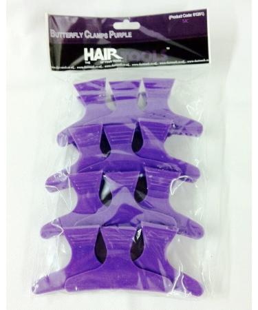 Head Jog 12 Pack Butterfly Hair Clips Accessories for Sectioning and Styling. Hair Clamps for Women and Men (Purple) - Buy Online on SooperMarket.com