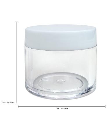 Beauticom 6 Piece 1 oz. Clear Acrylic Jars with Flat Lids for Creams Lotions Makeup & Samples - Ideal for Cosmetics & Herbs - Buy Online on SooperMarket.com