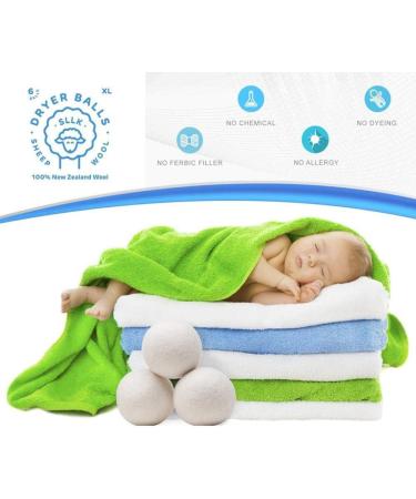 Wool Dryer Balls - Sheep 2 / 4-Pack Premium Tumble Dryer Balls Reusable Natural Fabric Softener 6cm for for Laundry UK Laundry Balls for Washing Machine 2pc - Buy Online on SooperMarket.com