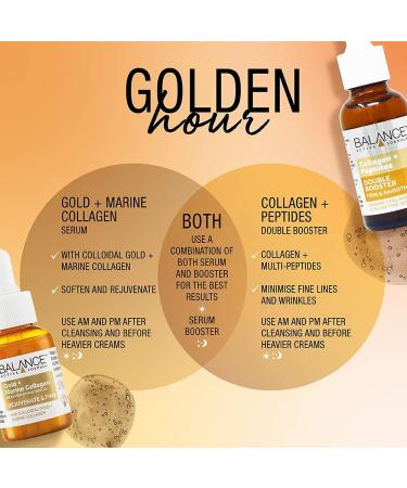 Balance Active Formula Collagen + Peptides Double Booster (30ml) - Formulated with Marine Collagen + a 2.5% Peptide Solution Known to Reduce fine Lines & Wrinkles - Buy Online on SooperMarket.com