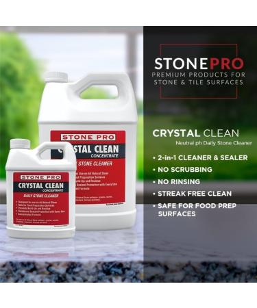 Stone Pro Crystal Clean - 128 oz Surface Cleaner & Sealer Concentrate for International Shipping | Best Quality Gallon Cleaner - Buy Online on SooperMarket.com