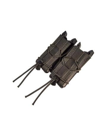 High Speed Gear Double Pistol Taco Mag Pouch | Universal Pistol Magazine Holster | Rapid Response and MOLLE Compatible One Pack Black