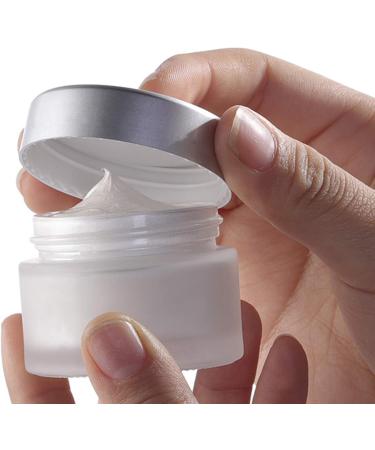 4 Pieces Empty Cosmetic Pots Glass Travel Cosmetics Container Jars with with Plastic Lids for Sample Creams 100g / 100ml Women Creams Make-up Sample Containers Round Silver - Buy Online on SooperMarket.com