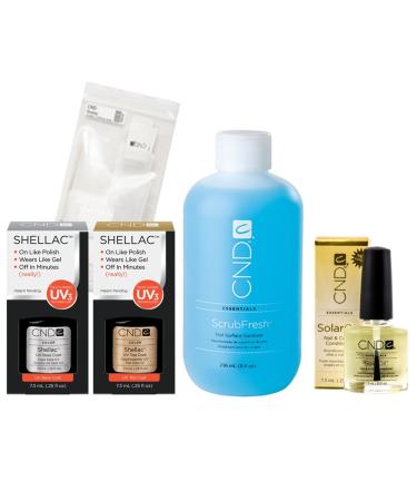 CND Shellac Treatment Kit 222 ml 10 Wraps 7.3 ml Solar Oil