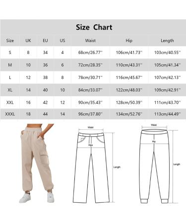 Women Comfy Gym Sport Joggers Sweatpant Drawstring High Waisted Trouser Causal Cycling Pant Jogging Bottoms Lounge Wear 3546-djufh-b-beige M - Buy Online on SooperMarket.com