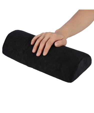 Felenny Nail Art Rest Cushion Detachable Sponge Zipper Design Nail Pillow Hand Rest Professional Salon Hand Arm Holder Manicure Pillow Nail Cushion For Makeup Cosmetic Tools Black