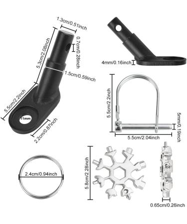 Buy DikeBAO 2-Piece Universal Bike Trailer Coupling for Kids & Dogs | Safe & Versatile Bicycle Trailer Support with Safety Pens & Key - Buy Online on SooperMarket.com