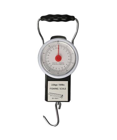 Goture Digital Hanging Scale Mechanical Kitchen and Fish Fishing Scale Multi-Purpose Portable Hand Held Dial Weight Scale with Tape Measure (50 Lbs / 22Kg)