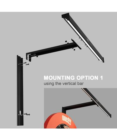 ONE80 ILLUMINA Dartboard Lighting System - Clear Vision Design, Sunlight Effect, Tape Measure & Level - Dartboard & Surround Not Included - Buy Online on SooperMarket.com