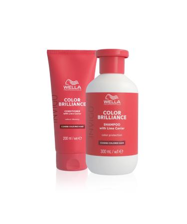 Wella Professionals Invigo Color Brilliance Coarse advantage set-professional hair care with vitamin E for thick colored hair-300 ml shampoo 200 ml conditioner shampoo 300ml & Conditioner 200ml