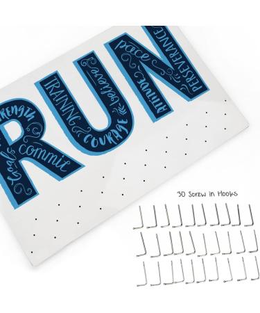 Gone For a Run Hooked On Medals (Large) - White | Inspirational Runner Medal Hanger - Buy Online on SooperMarket.com