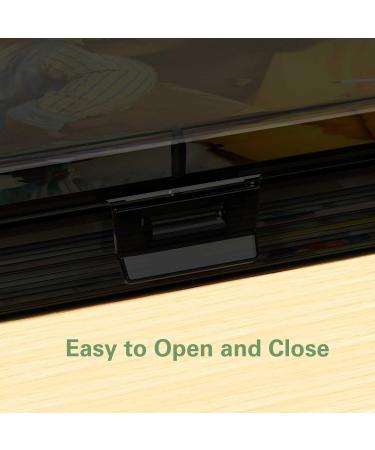 Zarler 4x6 Photo Storage Box | 18 Inner Seed Organizer Cases | Handle & Sticker Labels | Black - Buy Online on SooperMarket.com