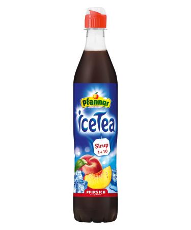 Pfanner stee Peach Sirup - 1 x 700 ml beverage syrup - results in over 7 liters of water with Ice tea peach taste.